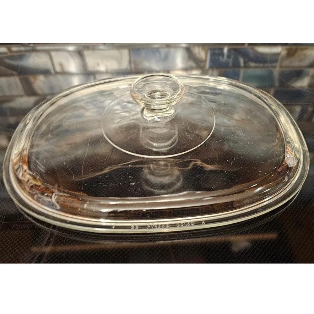 Pyrex Clear Glass Oval Replacement Lid DC1.5C‎ 22 1.5 Quart Casserole Dish Cover